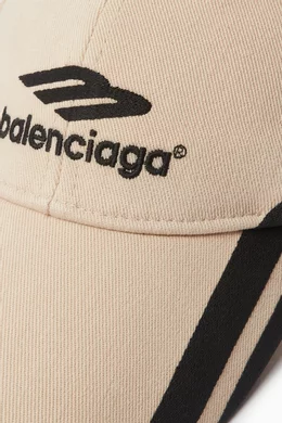 Buy Balenciaga Neutral 3B Sports Icon Cap in Cotton Drill for