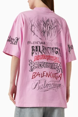 Balenciaga t shirt womens purple clearance