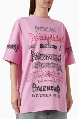 Buy Balenciaga Pink DIY Metal T shirt in Vintage jersey for Women in UAE Ounass