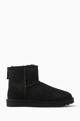 Womens black mini ugg boots hotsell