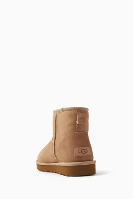 Buy UGG Neutral Classic Mini II Heritage Ankle Boots in Suede for