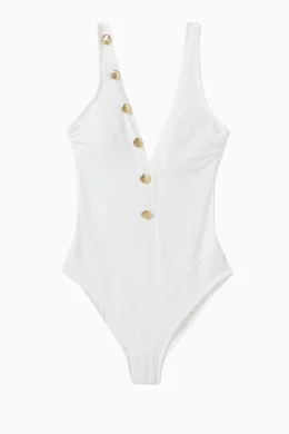 Buy Moeva White Naida One Piece Swimsuit for Women in UAE