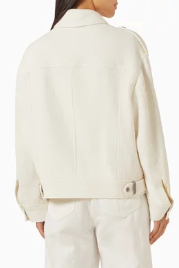 White denim moto jacket hotsell