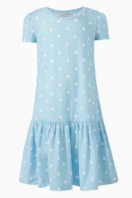 Blue star print sales dress
