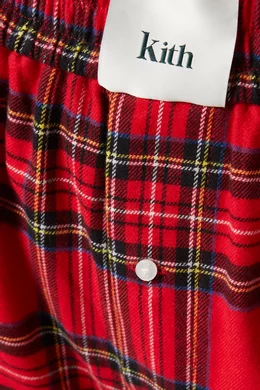 Buy Kith Multicolour Plaid Ora Boxer Pyjama Set in Brushed Cotton