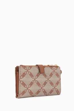 Buy Michael Kors Neutral Jet Set Double Zip Wristlet in Metallic