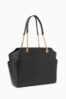 Michael kors black and white tote cheap