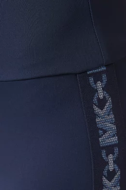 Buy Michael Kors Brand Logo Print High-Rise Nylon Leggings