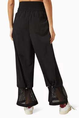 Buy Off White Black Crispy Mesh Pants in Technical Jersey for Women in UAE Ounass
