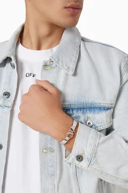 Buy Off White Silver OW Bracelet in Brass for Men in UAE Ounass