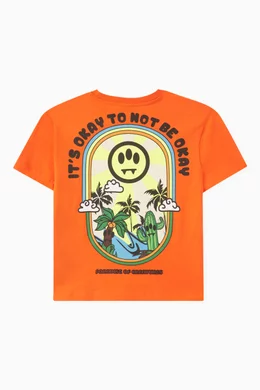 Orange graphic store tee