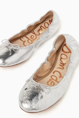 Sam edelman silver ballet flats shop