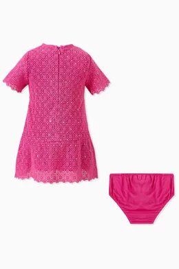 Buy Michael Kors Kids Pink Sequin embellished Dress in Lace for