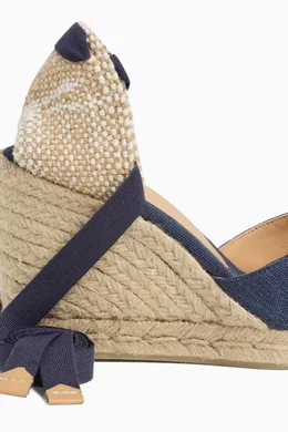 Chiara 80 2025 canvas wedge espadrilles