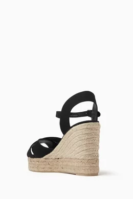 Espadrille wedges open toe black sales