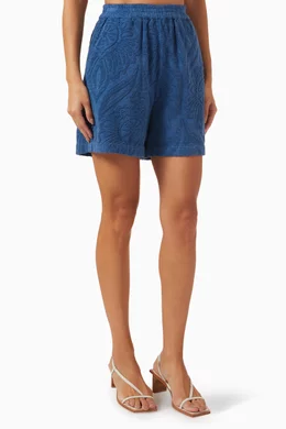 Women's elastic waist bermuda shorts hot sale