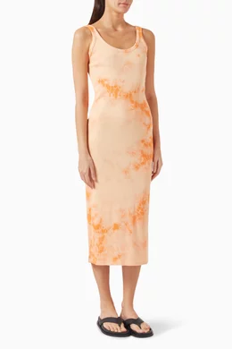 Orange white dress store