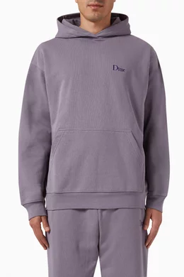 Buy Dime Purple Classic Small Logo Hoodie in Cotton for Men in UAE