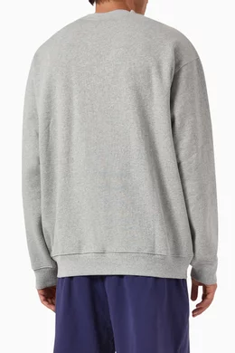 Buy Dime Grey Classic Small Logo Crewneck Sweatshirt for Men in