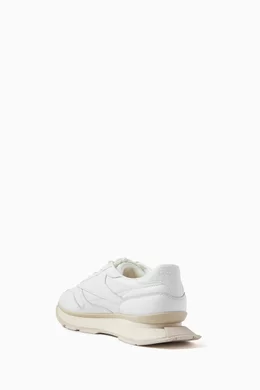White leather reebok sneakers sales