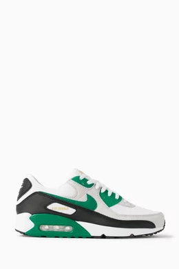 Buy Nike White Air Max 90 Sneakers in Leather for Men in UAE