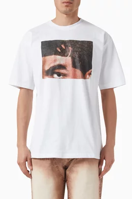 Buy Market White Smiley Soft Part T shirt in Cotton jersey for Men