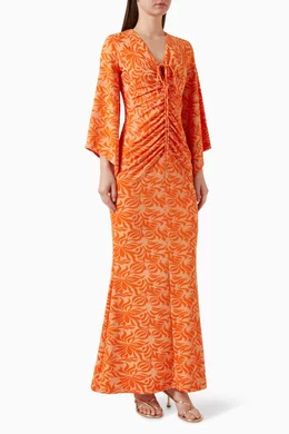 Buy Setre Orange Printed Maxi Dress for Women in UAE Ounass