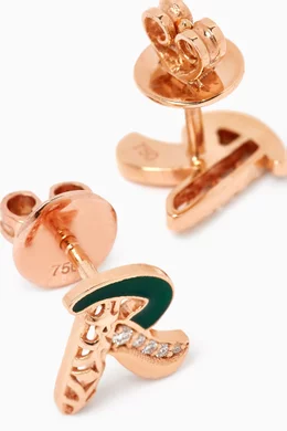 Letter sales r earrings