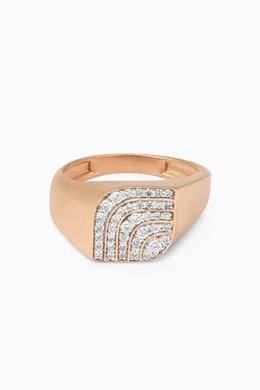 Rose gold discount diamond pinky ring