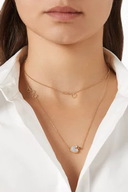 Buy Damas Rose Gold Farfasha Petali del Mare Red Garnet Necklace