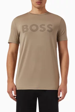 Buy BOSS Green Logo T shirt in Performance Stretch Jersey for Men in UAE Ounass