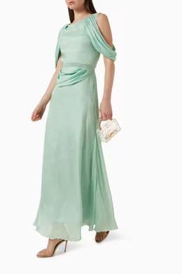 Open shoulder maxi dress cheap