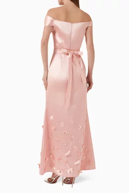 One shoulder flower dress online