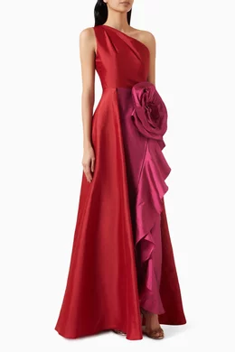 One shouldered maxi best sale dress
