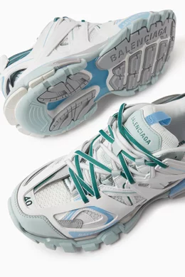 Buy Balenciaga White Track Sneakers in Mesh Nylon for Women in