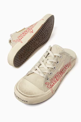 Buy Balenciaga White Patis Metal Mule Sneakers in Cotton canvas for Women in UAE Ounass