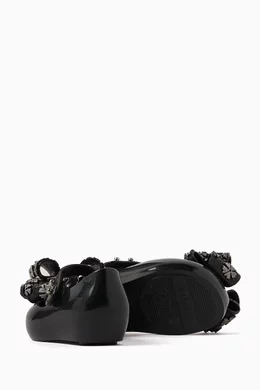 Mini melissa black bow shoes store