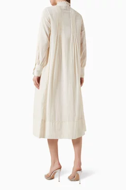 Ae button shop down midi dress