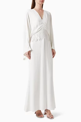 Beaded fringing top for dresses