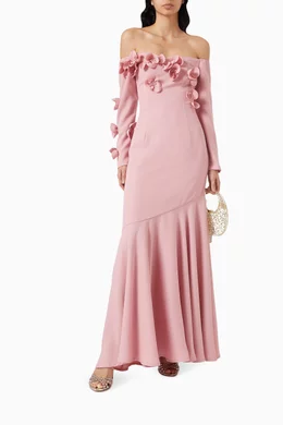 Buy NASS Pink Embellished Off shoulder Dress for Women in UAE Ounass