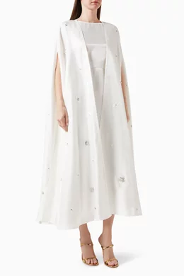 White store cape dress