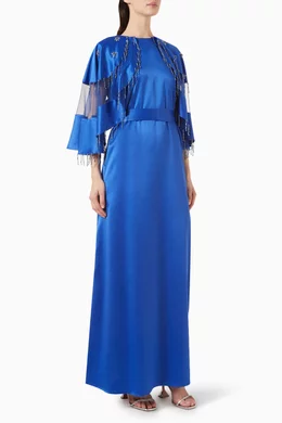 Beaded cape dress cheap