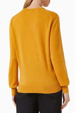 Buy 12 STOREEZ Orange Crewneck Sweater in Cashmere for Women in UAE Ounass