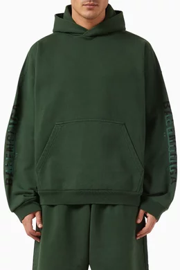 Buy Balenciaga Green Unisex Ramadan Medium fit Hoodie in Fleece for UNISEX in UAE Ounass