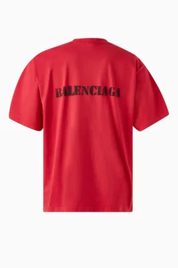 Balenciaga red discount t shirt