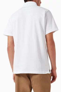 Buy Bally White Script Logo Polo Shirt in Cotton Piqu for Men in UAE Ounass