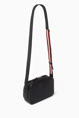 Buy Bally Black Code Cross Messenger Bag in Leather for Men in UAE Ounass