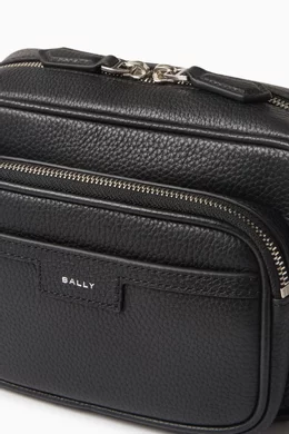 Buy Bally Black Code Cross Messenger Bag in Leather for Men in UAE Ounass