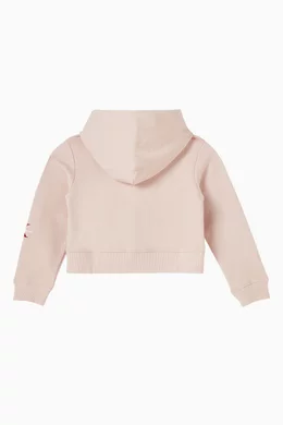 Buy Calvin Klein Pink Logo embroidered Hoodie in Cotton blend