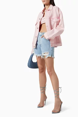 Oversized pink jacket hot sale